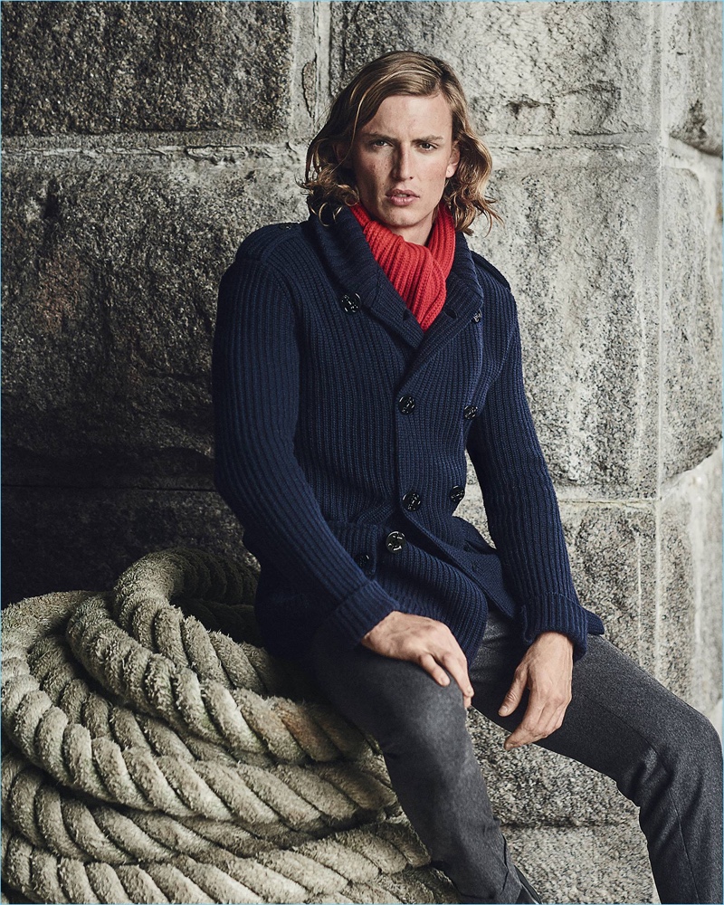 Lewis Chesson-Grieve embraces nautical-inspired style from Ralph Lauren Purple Label.
