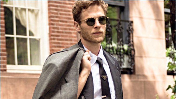 Rich McKeown Models Tailored Styles for Men’s Health Russia
