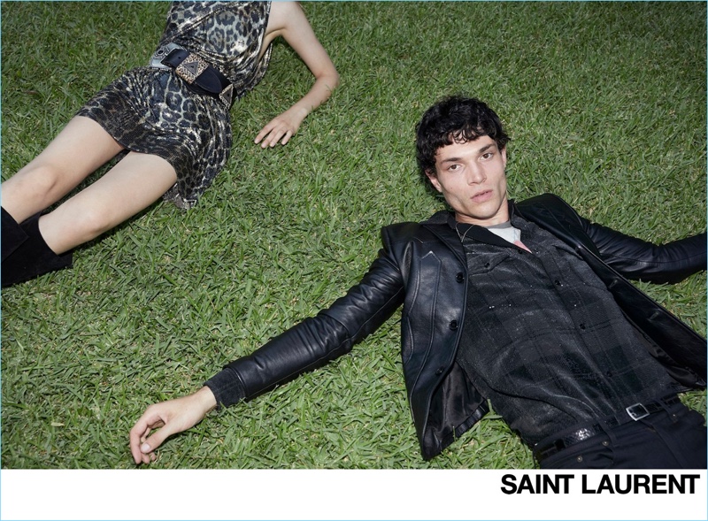 Luka Isaac fronts Saint Laurent's spring-summer 2019 campaign.