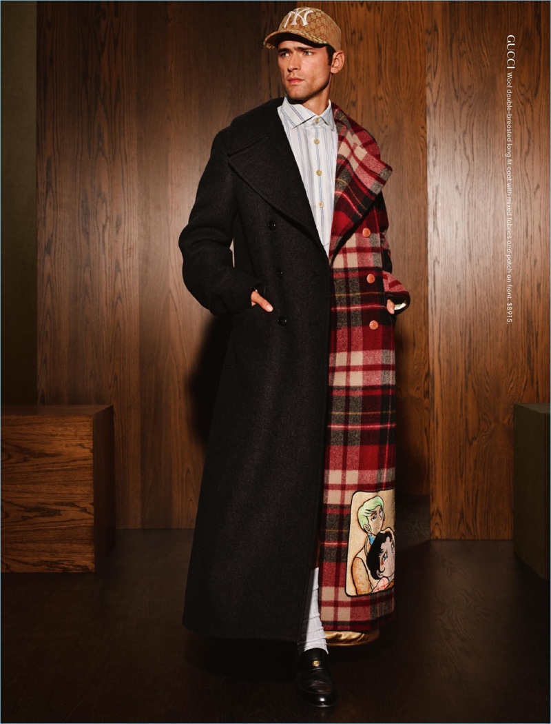 Donning a statement coat from Gucci, Sean O'Pry links up with Holt Renfrew for the season.