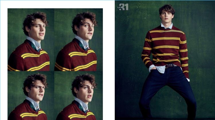 Academic Elite: Darwin Gray Models Preppy Style for Simons