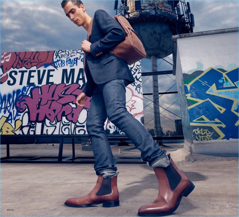 Kane Roberts fronts Steve Madden's fall-winter 2018 campaign.