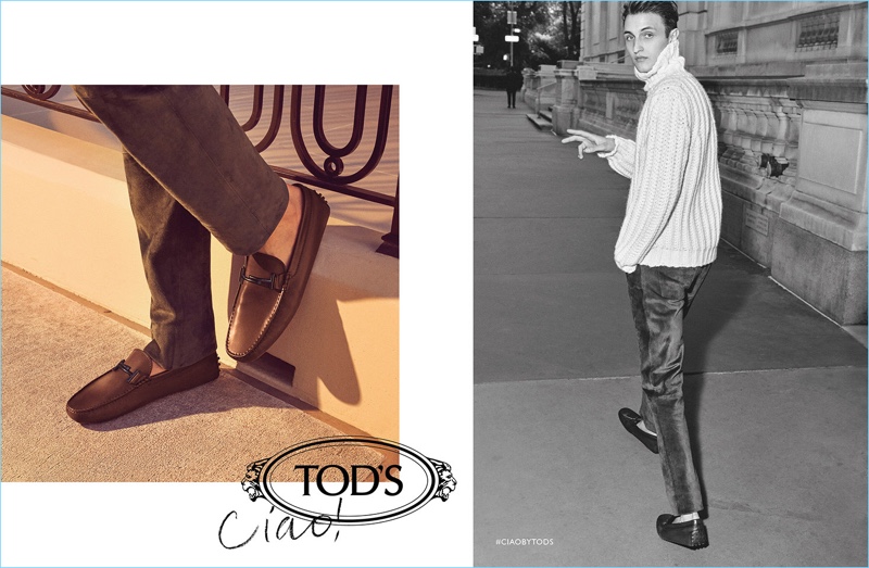 Tod's enlists Anwar Hadid as one of the stars of its fall-winter 2018 campaign.