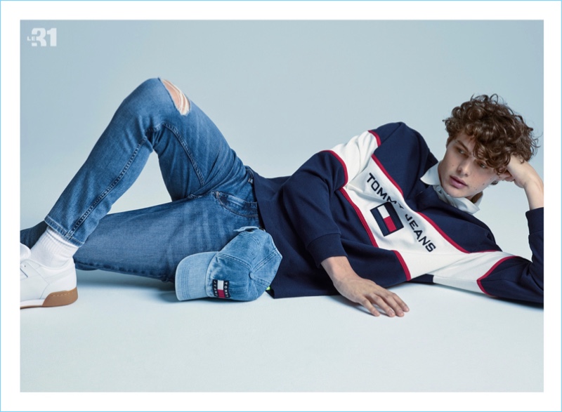 Model Darwin Gray sports a look from Tommy Jeans.