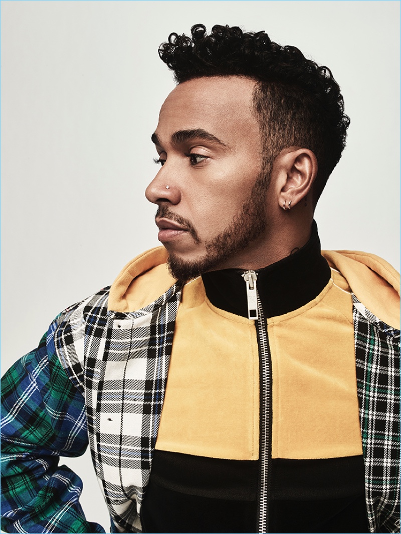 Ready for his close-up, Lewis Hamilton stars in the lookbook for his Tommy Hilfiger collaboration.