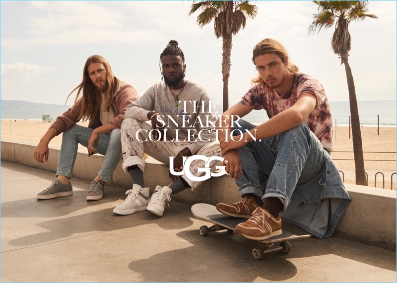 Zackery Michael, Gianni Lee, and Daniel Hivner star in UGG's fall-winter 2018 campaign.