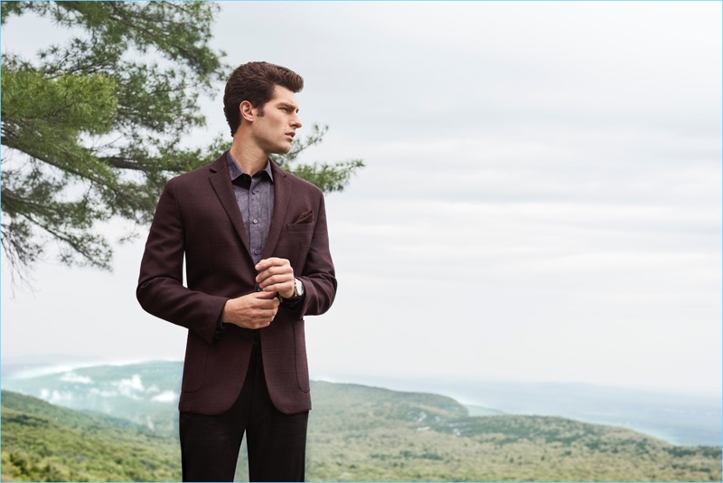 Model Paolo Anchisi appears in Vince Camuto's fall-winter 2018 men's campaign.