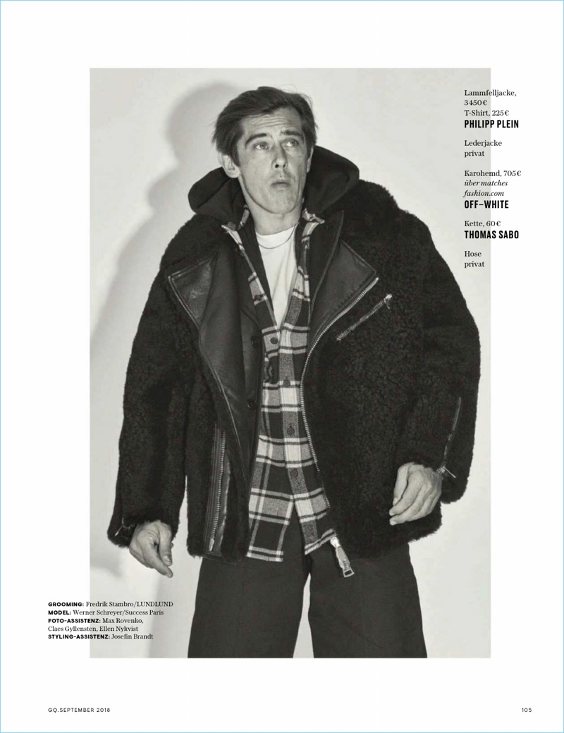 Werner Schreyer Dons the Fall Collections for GQ Germany
