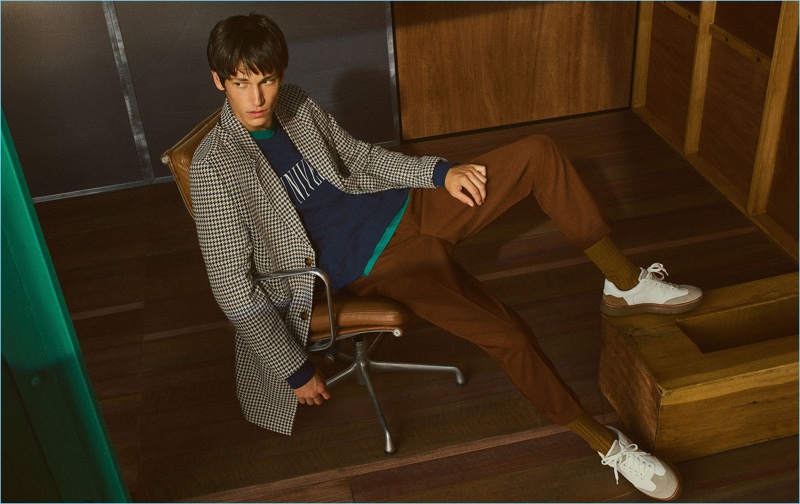 Justin Eric Martin stars in a fall editorial for Zara Man.