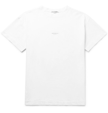 Acne Studios – Logo-Print Garment-Dyed Cotton-Jersey T-Shirt – Men ...