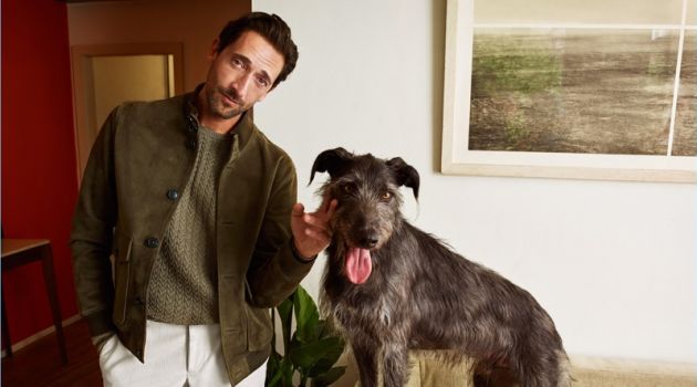 Adrien Brody & His Dog Opi Star in Mango Fall '18 Campaign Adrien Brody stars in Mango's fall-winter 2018 campaign with his dog Opi.