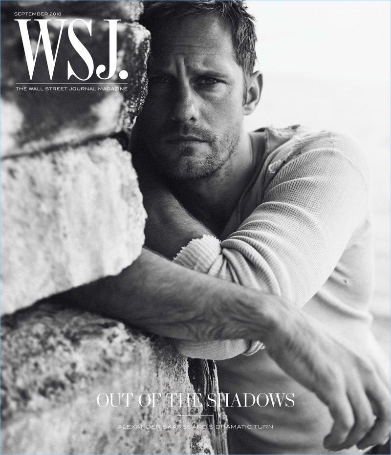 Alexander Skarsgård covers the September 2018 men's issue of WSJ. magazine.