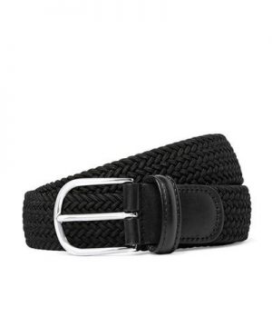 Anderson's Solid Woven Elastic Belt in Black Anderson's Solid Woven Elastic Belt in Black