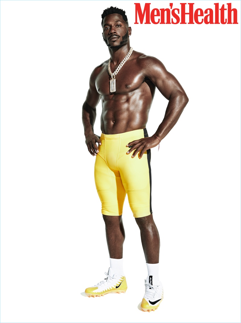 Antonio Brown stars in a Men's Health photo shoot.