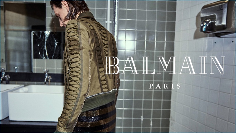 Dancer Sergei Polunin appears in Balmain's fall-winter 2018 campaign.