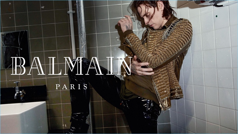 Sergei Polunin links up with Balmain for its fall-winter 2018 campaign.