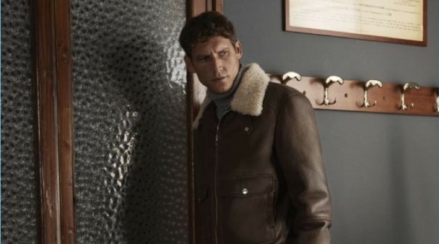 Mr Porter Debuts Exclusive Brunello Cucinelli Capsule Roch Barbot sports a shearling aviator jacket and jeans from Brunello Cucinelli's exclusive Mr Porter collection.