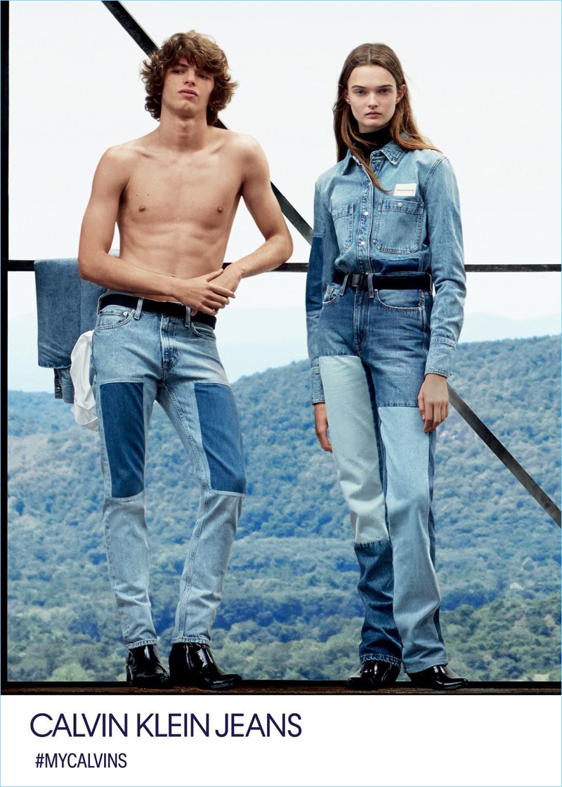 Fernando Albaladejo and Lulu Tenney front Calvin Klein Jeans' fall-winter 2018 campaign.