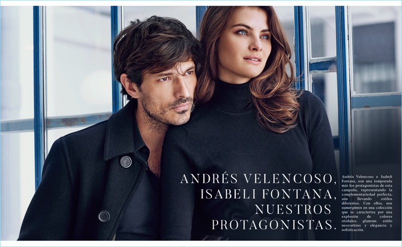 Top models Andres Velencoso and Isabeli Fontana come together for Carmela Shoes' fall-winter 2018 campaign.