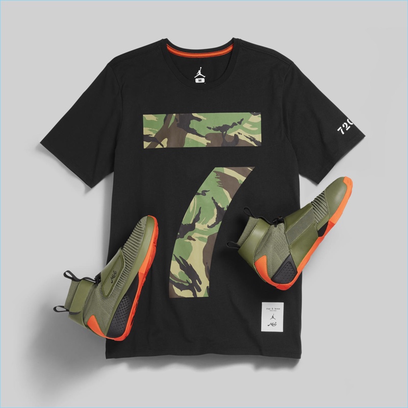 A tee and sneakers from the Carmelo Anthony x Rag & Bone x Jordan Brand collaboration.