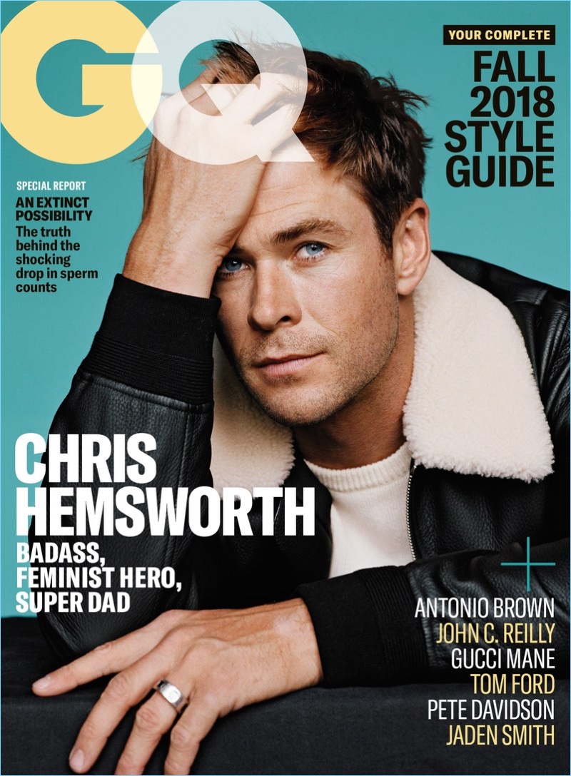 Chris Hemsworth covers the September 2018 issue of GQ.