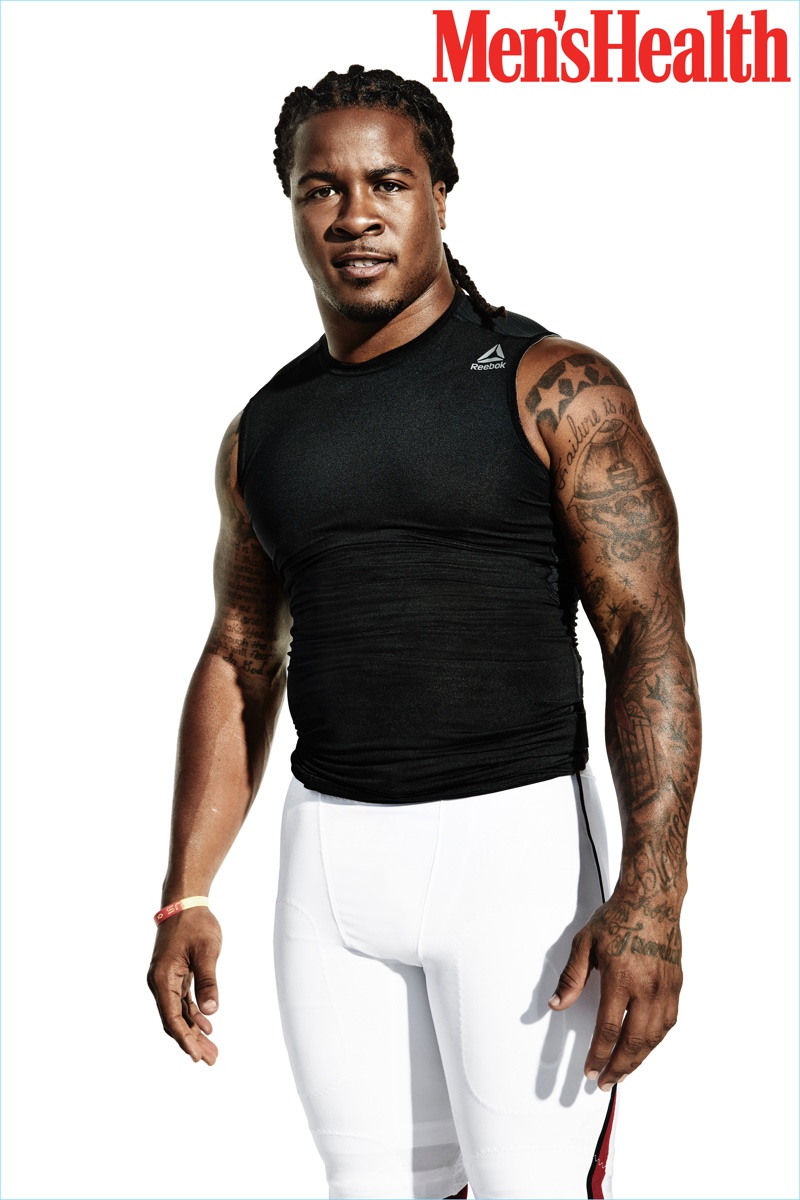 Devonta Freeman is front and center for Men's Health.