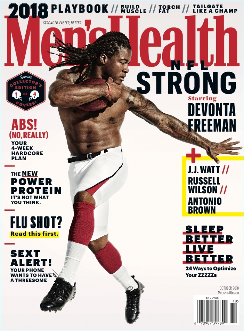 Devonta Freeman covers the October 2018 issue of Men's Health. » J.J. Watt, Russell Wilson + More Cover Men's Health Devonta Freeman covers the October 2018 issue of Men's Health.
