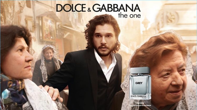 Kit Harington stars in a fragrance campaign for Dolce & Gabbana The One Grey.