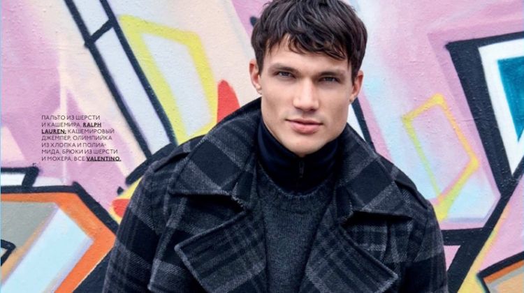Dominic Carisch Makes a Statement in Checks for GQ Style Russia