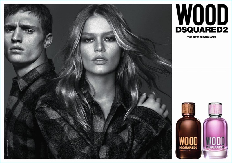 Mert & Marcus photograph Julian Schneyder and Anna Ewers for Dsquared2's Wood fragrance campaign.