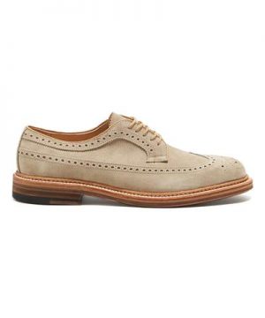 Exclusive Suede Alden Longwing Blucher in Milkshake Exclusive Suede Alden Longwing Blucher in Milkshake