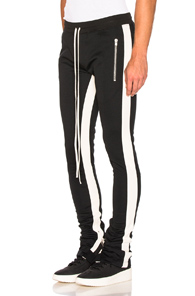 Fear of God Double Stripe Track Pant in Black,Neutral Fear of God Double Stripe Track Pant in Black,Neutral