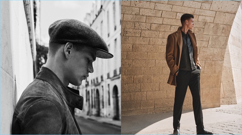 Embracing classic style, Filip Hrivnak wears fall-winter 2018 looks from Massimo Dutti.