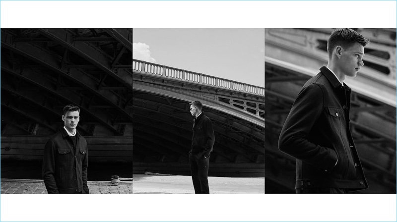 Massimo Dutti enlists Filip Hrivnak to star in a chic fall editorial.