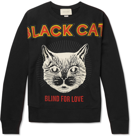gucci black cat sweater