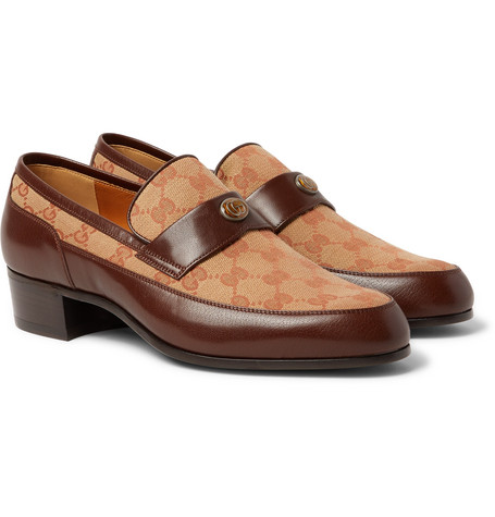 gucci monogram loafers mens