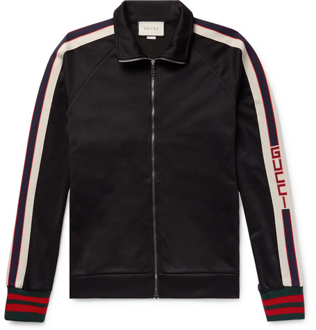 Gucci - Webbing-Trimmed Tech-Jersey 