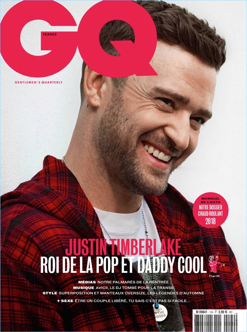 Justin Timberlake covers the September 2018 issue of GQ France.