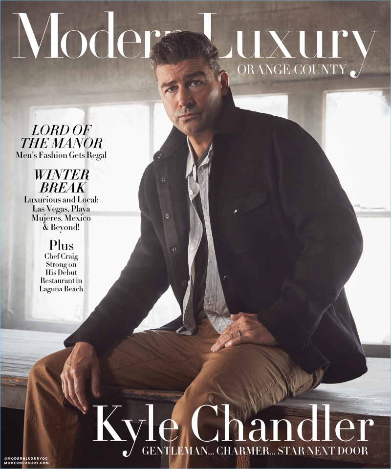 John Russo photographs Kyle Chandler for the cover of Modern Luxury Orange County.