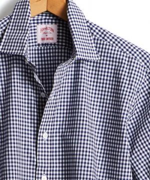 Made in the USA Hamilton + Todd Snyder Dress Shirt in Navy Gingham Made in the USA Hamilton + Todd Snyder Dress Shirt in Navy Gingham