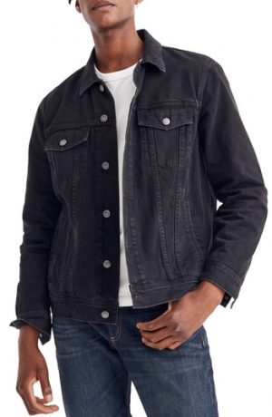 Men's Madewell Classic Denim Jacket, Size Small - Black Men's Madewell Classic Denim Jacket, Size Small - Black