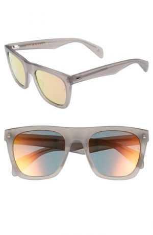 Men's Rag & Bone 54Mm Mirrored Sunglasses - Matte Grey Men's Rag & Bone 54Mm Mirrored Sunglasses - Matte Grey