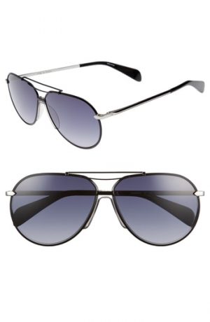 Men's Rag & Bone 61Mm Aviator Gradient Sunglasses - Ruthenium/ Matte Black Men's Rag & Bone 61Mm Aviator Gradient Sunglasses - Ruthenium/ Matte Black