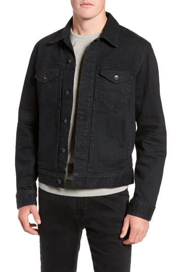 mens jean jacket black