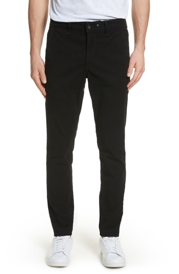 mens skinny fit black chinos