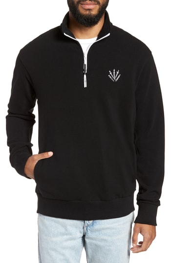 black pullover quarter zip