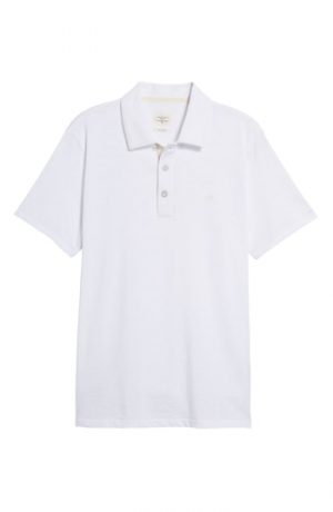 Men's Rag & Bone Slub Cotton Slim Fit Polo, Size Medium - White Men's Rag & Bone Standard Issue Regular Fit Slub Cotton Polo, Size Medium - White