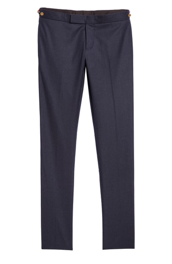 blue side stripe trousers