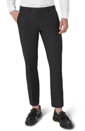 Men's Topman Black Skinny Fit Trousers, Size 34 x 30 - Black Men's Topman Black Skinny Fit Trousers, Size 34 x 30 - Black