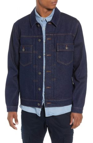 Men's Topman Raw Denim Jacket, Size X-Small - Blue Men's Topman Raw Denim Jacket, Size X-Small - Blue